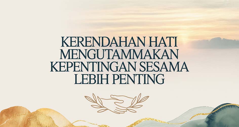 Kerendahan Hati Mengutamakan Kepentingan Sesama Lebih Penting